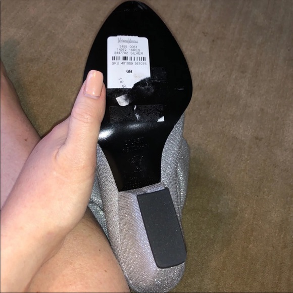 Stewart Weitzman Sexy Silver Slouch Boots 6 NEW - Picture 5 of 8